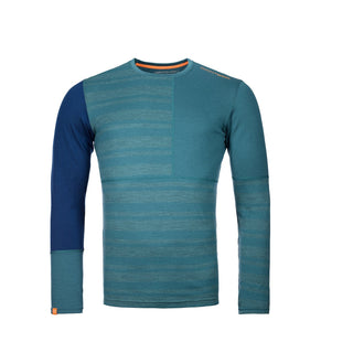 Compra pacific-green ORTOVOX 185 ROCK'N'WOOL LONG SLEEVE MAGLIA INTIMA UOMO IN 100% LANA MERINO - DISPONIBILE IN VARI COLORI!