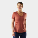 SMARTWOOL Active Ultralite V Neck Donna T-shirt con scollo a V in lana merino