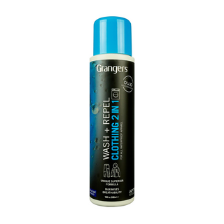 GRANGERS WASH + REPEL CLOTHING 2 IN 1 DETERGENTE 300ml PER PULIZIA E RI-IMPERMEABILIZZAZIONE CAPI TECNICI