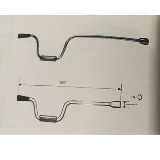 MANOVELLA GIRABACCHINO IN ACCIAIO ZINCATO DIAMETRO 19cm