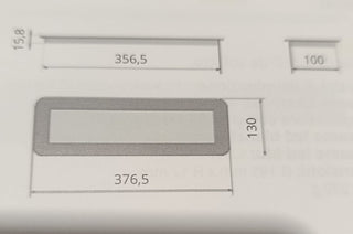 PLAFONIERA A LED 12V CON BASE PIANA 376.5x130mm
