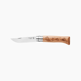 OPINEL N°8 COLTELLO CON LAMA IN ACCIAIO INOX INCISIONE A LASER DISPONIBILE IN VARIE FANTASIE