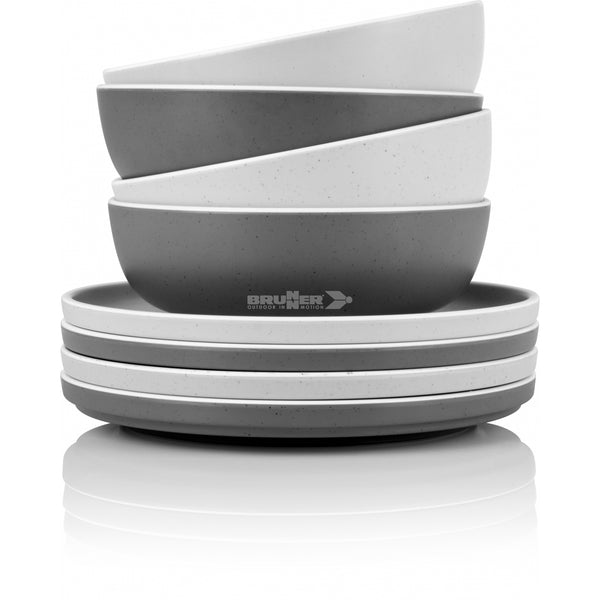 BRUNNER STOVIGLIE IN MELAMINA E FONDO ANTISLIP FANTASIA DOLOMIT - ARTICOLI ASSORTITI - DISPONIBILE IN DIVERSI COLORI