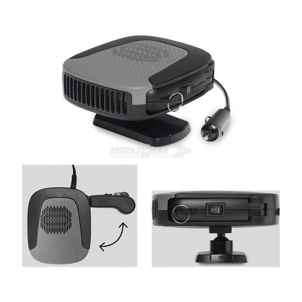 BRUNNER BLACKFIRE TERMOVENTILATORE 12V DC CON BASE ROTANTE