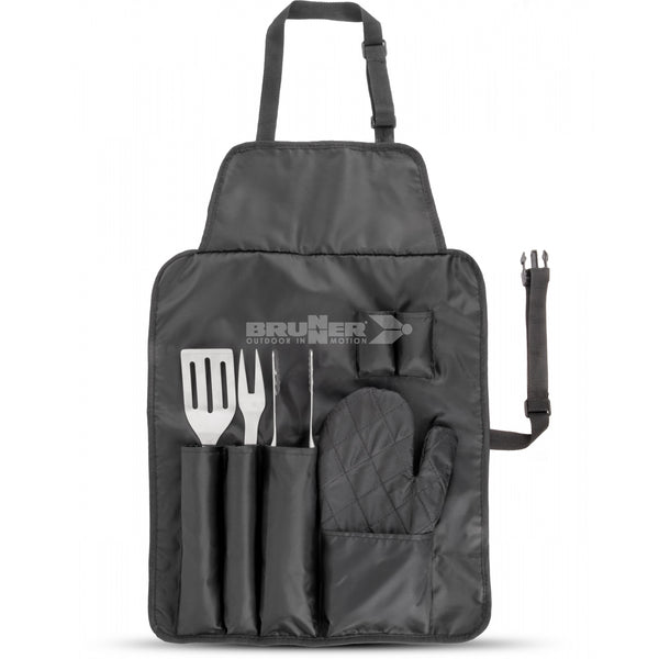 BRUNNER BRASEIRO KIT DI UTENSILI DA BARBECUE IN ACCIAIO INOX