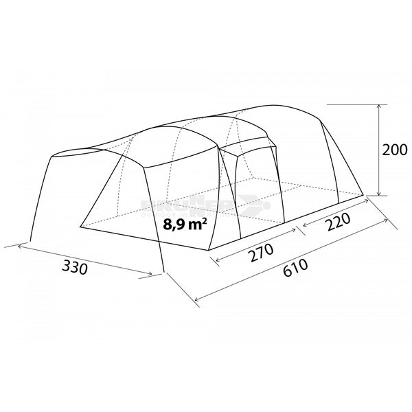 BRUNNER BULLET 5 AIRTECH TENDA FAMILIARE CON STRUTTURA PNEUMATICA A 3 ARCHI GONFIABILE SPEDIZIONE GRATUITA