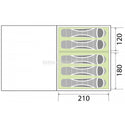 BRUNNER BULLET 5 AIRTECH TENDA FAMILIARE CON STRUTTURA PNEUMATICA A 3 ARCHI GONFIABILE SPEDIZIONE GRATUITA