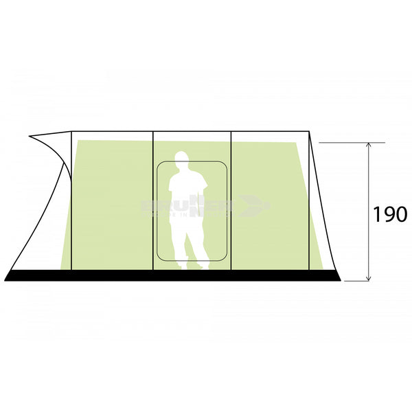 BRUNNER BULLET 5 AIRTECH TENDA FAMILIARE CON STRUTTURA PNEUMATICA A 3 ARCHI GONFIABILE SPEDIZIONE GRATUITA