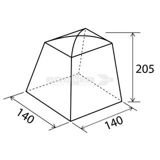 BRUNNER CABINA II NG PRATICA TENDA/CABINA IDEALE PER CAMPEGGIO