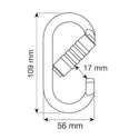 CAMP OVAL PRO 3LOCK MOSCHETTONE - MOSCHETTONE IN ACCIAIO AD ALTA RESISTENZA