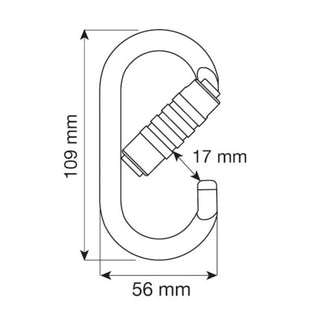 CAMP OVAL PRO 3LOCK MOSCHETTONE - MOSCHETTONE IN ACCIAIO AD ALTA RESISTENZA