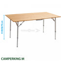 BRUNNER CAMPERKING TAVOLO DA CAMPEGGIO CON STRUTTURA IN METALLO E RIPIANO IN BAMBU' - DISPONIBILE IN 2 MISURE