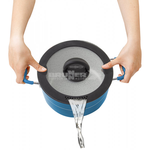 BRUNNER CAREZZA MAGNETOGRIP 7+1 Ø 22cm SET PENTOLE SALVASPAZIO PER CAMPER E VAN