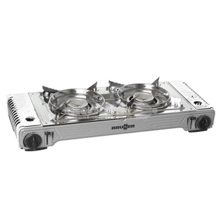 BRUNNER DEVIL DOUBLE GRILL Fornello gas a cartuccia a 2 fuochi portatile