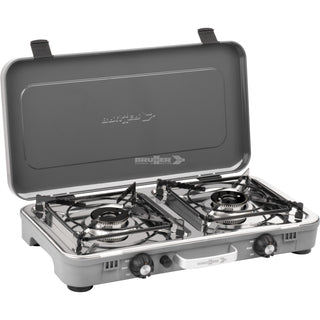 BRUNNER DEVIL KOOKMASTER STANDALONE FORNELLO A GAS 2 FUOCHI CON MOBILETTO INCLUSO