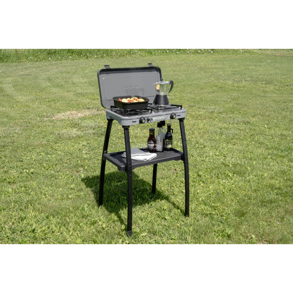 BRUNNER DEVIL KOOKMASTER STANDALONE FORNELLO A GAS 2 FUOCHI CON MOBILETTO INCLUSO