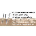 BRUNNER ELIX PICCHETTO di ancoraggio 42 cm x Ø 8 mm in acciaio zincato, con anello di fissaggio
