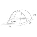 BRUNNER ENTRADA TENDA PER VAN INDIPENDENTE - ADATTA PER COLLEGAMENTO A VEICOLI CON ALTEZZA GRONDAIA 180-220cm