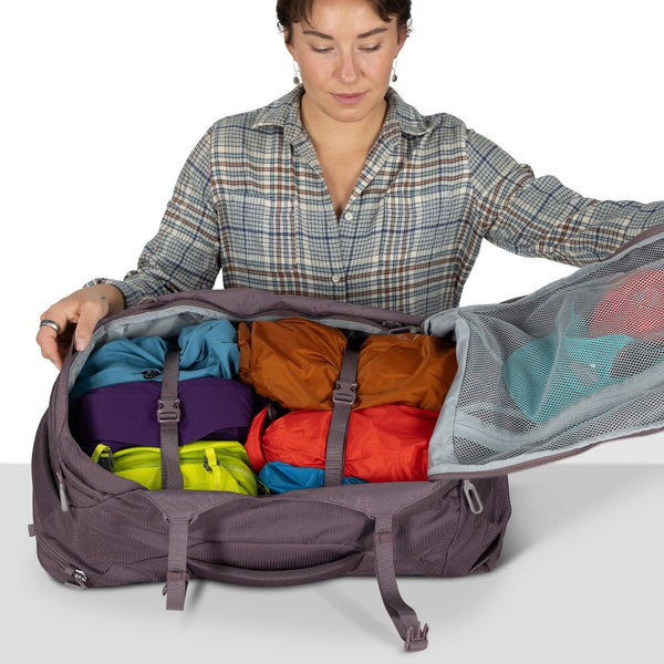 OSPREY FAIRVIEW 40 ZAINO 40 LITRI DA VIAGGIO E BAGAGLIO A MANO CON SCHIENALE CORTO - DISPONIBILE IN 3 COLORI