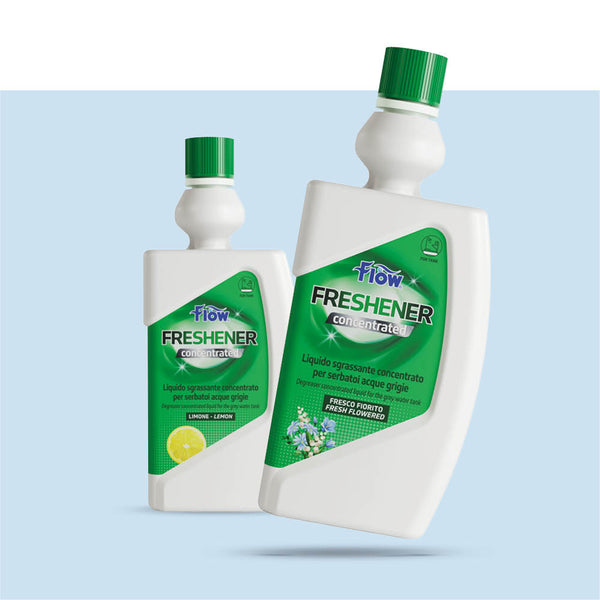 ECOLKEM FLOW FRESHENER CONCENTRATED LIQUIDO SGRASSANTE CONCENTRATO PER LA PREVENZIONE DEI CATTIVI ODORI ACQUE GRIGIE - DISPONIBILE IN 2 PROFUMAZIONI