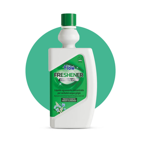 ECOLKEM FLOW FRESHENER CONCENTRATED LIQUIDO SGRASSANTE CONCENTRATO PER LA PREVENZIONE DEI CATTIVI ODORI ACQUE GRIGIE - DISPONIBILE IN 2 PROFUMAZIONI