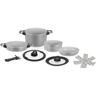 BRUNNER FUSION 7+1 Ø 22cm SET DI PENTOLA SLAVA-SPAZIO COMPATTE E LGGERE