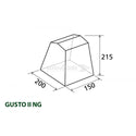 BRUNNER GUSTO NG TENDA CUCINA/CUCINOTTO CON TETTO A FALDE - DISPONIBILE IN 3 DIVERSE MISURE