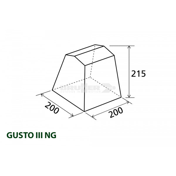 BRUNNER GUSTO NG TENDA CUCINA/CUCINOTTO CON TETTO A FALDE - DISPONIBILE IN 3 DIVERSE MISURE