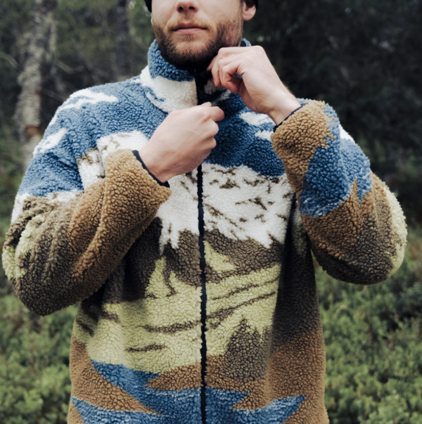 PICTURE HAFDALS ZIP FLEECE FELPA SHERPA UOMO