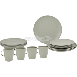 BRUNNER LUNCH BOX PLA TIERRA FOREST SET PIATTI+TAZZE DA 16 PEZZI IN RESISTENTE MELAMINA E FONDO ANTISCIVOLO