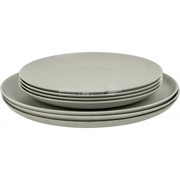 BRUNNER LUNCH BOX PLA TIERRA FOREST SET PIATTI+TAZZE DA 16 PEZZI IN RESISTENTE MELAMINA E FONDO ANTISCIVOLO