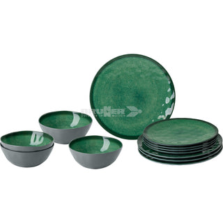 BRUNNER MIDDAY VENETIAN SEA GREEN SET PIATTI DA 12 PEZZI