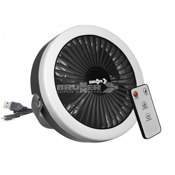 BRUNNER MOONBELLE RG VENTILATORE RICARICABILE A 3 VELOCITA' CON LUCE LED