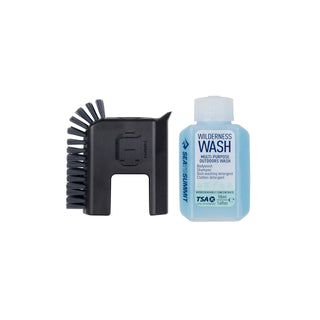 SEATOSUMMIT POT SCRUBBER & SOAP BOTTLE Spazzolina e detergente per stoviglie da campeggio