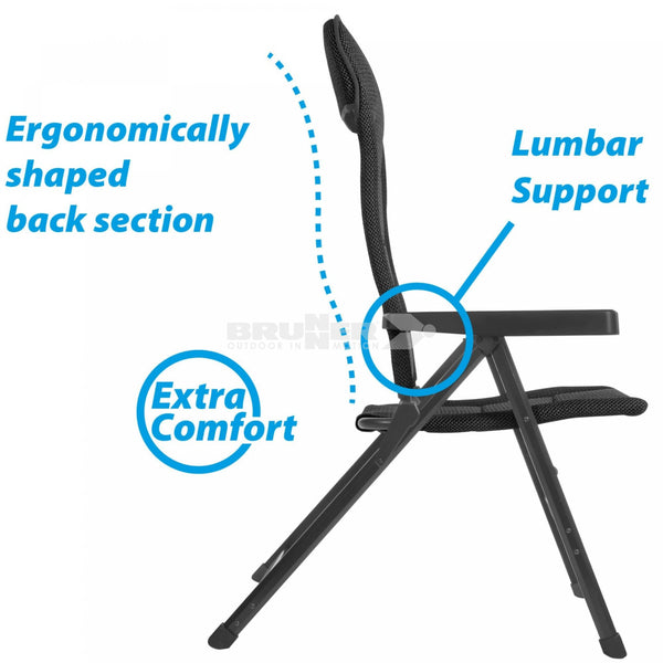 BRUNNER REBEL Comoda sedia pieghevole salvaspazio con schienale reclinabile a 5 posizioni - DISPONIBILE IN 2 MISURE