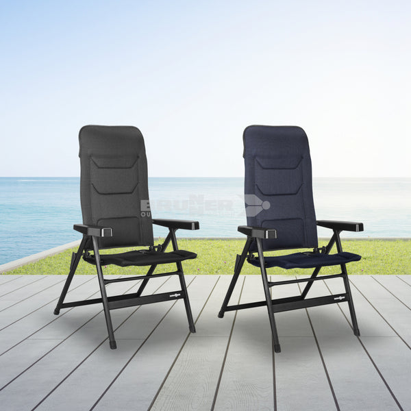 BRUNNER REBEL Comoda sedia pieghevole con schienale reclinabile a 5 posizioni - DISPONIBILE IN 3 MISURE E 2 COLORI