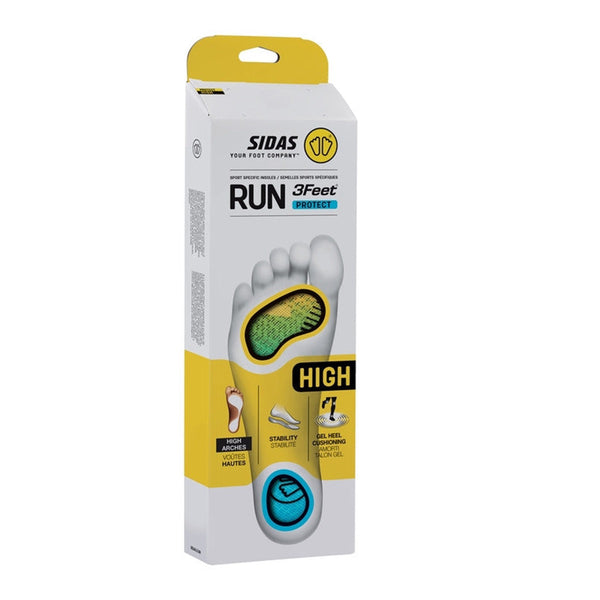 SIDAS RUN 3 FEET PROTECT HIGH SOLETTE STABILIZZANTI DA RUNNING IDEALI PER PIANTA LARGA