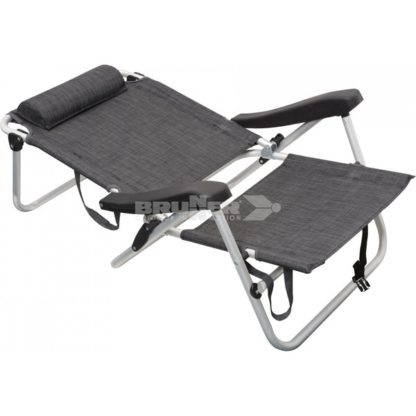BRUNNER SIREN Sedia da spiaggia in alluminio con schienale reclinabile a 4 posizioni