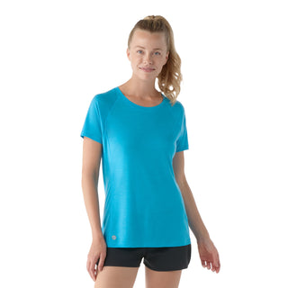 Compra pool-blue SMARTWOOL Active T-shirt a maniche corte donna in lana merino traspirante e antiodore - Disponibile in 3 colori