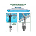BRUNNER SOLADO PRATICO E RESISTENTE OMBRELLONE Ø 200 x H220 cm