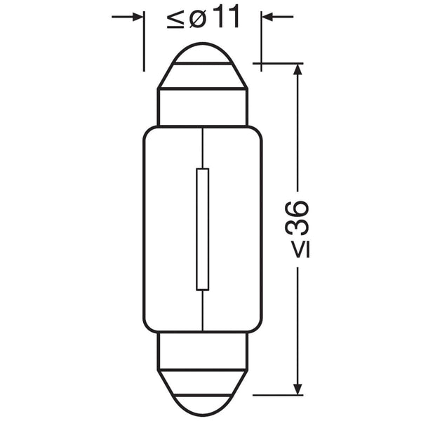 OSRAM LAMPADINA DI RICAMBIO C5W 12V/5W
