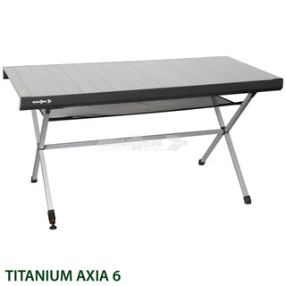 BRUNNER TITANIUM AXIA TAVOLO IN ALLUMINIO CON PIANO ARROTOLABILE DISPONIBILE IN 3 MISURE