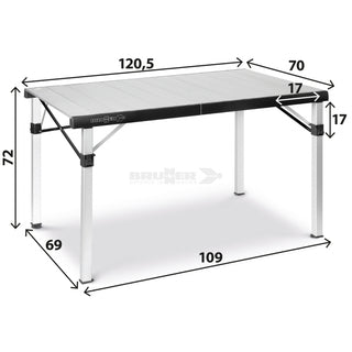 BRUNNER TITANIUM QUADRA COMPACK TAVOLO LEGGERO E ULTRACOMPATTO PER MINIVAN - DISPONIBILE IN 2 MISURE