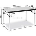 BRUNNER TITANIUM QUADRA COMPACK TAVOLO LEGGERO E ULTRACOMPATTO PER MINIVAN - DISPONIBILE IN 2 MISURE