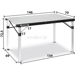 BRUNNER TITANIUM QUADRA COMPACK TAVOLO LEGGERO E ULTRACOMPATTO PER MINIVAN - DISPONIBILE IN 2 MISURE