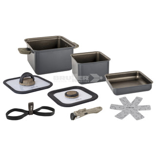 BRUNNER TORRALTA SQUARE SET PENTOLE SALVASPAZIO PER CAMPER E BARCHE