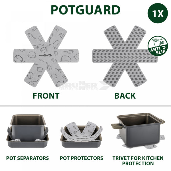 BRUNNER TORRALTA SQUARE SET PENTOLE SALVASPAZIO PER CAMPER E BARCHE