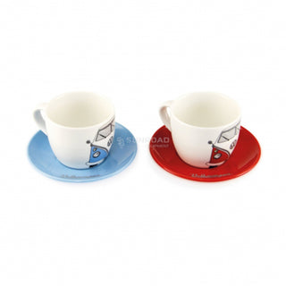 VK COLLECTION COPPIA DI TAZZINE DA CAFFE' IN PORCELLANA DA 100ml