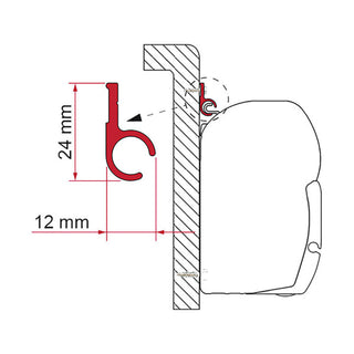 FIAMMA RAIL R 400 CANALINA IN ALLUMINIO DA 4 METRI PER TENDALINI FIAMMA F35/F45/Zip
