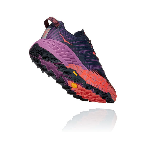 HOKA W SPEEDGOAT 4 SCARPA DONNA ULTIMO PZ 38 SUPER PROMO! COL. OUTER SPACE / HOT CORAL